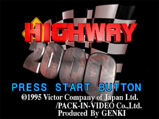 Highway 2000 title screen for Sega Saturn